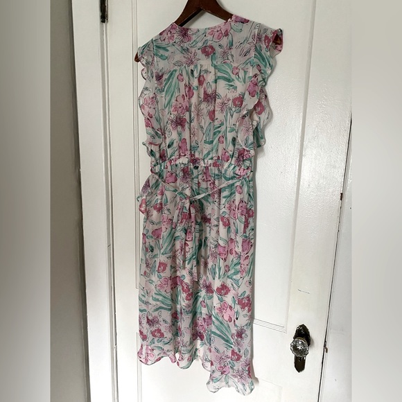 Floral Midi Flutter Sleeve Wrap Style Dress - A New Day - Picture 6 of 7